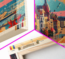 Cargar imagen en el visor de la galería, Constana Romania Wall Art, Panoramic Travel Poster, Panoramic Framed Canvas Print, City Wall Art, Wall Hanging Home Decor, Travel Art
