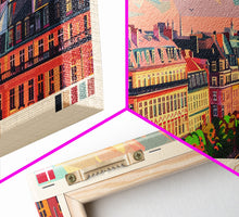 Cargar imagen en el visor de la galería, Copenhagen Denmark Travel Print Wall Art, Panoramic City Art, Travel Art, Wall Decor, Vacation Gift, Framed Canvas Print Or Metal Art
