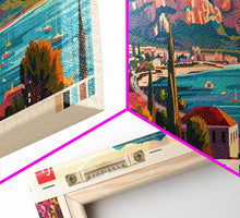 Load image into Gallery viewer, Denizli Turkey Wall Art, Panoramic Travel Poster, Panoramic Framed Canvas Print, City Wall Art, Wall Hanging Home Decor, Travel Art
