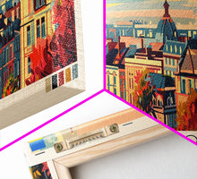 Load image into Gallery viewer, Dnipro Ukraine Wall Art, Panoramic Travel Poster, Panoramic Framed Canvas Print, City Wall Art, Wall Hanging Home Decor, Travel Art

