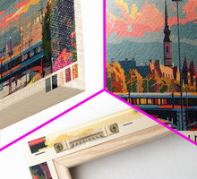 Load image into Gallery viewer, Dortmund Germany Wall Art, Panoramic Travel Poster, Panoramic Framed Canvas Print, City Wall Art, Wall Hanging Home Decor, Travel Art
