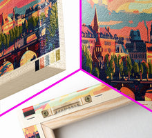 Load image into Gallery viewer, Dresde Germany Travel Art, City Art, Framed Canvas Print or Metal Wall Art, Europe Travel Poster, Panoramic Wall Art, Extra Wide Wall Art
