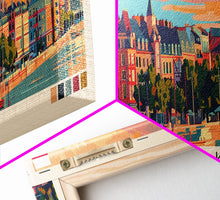 Load image into Gallery viewer, Gdansk Poland Travel Print Wall Art, Panoramic City Art, Travel Art, Wall Decor, Vacation Gift, Framed Canvas Print Or Metal Art
