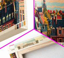 Carregar imagem no visualizador da galeria, Gliwice Poland Panoramic Travel Poster, Framed Canvas Print or Metal Wall Art, Travel Art, Home Decor, Panoramic Painting, Midcentury Art
