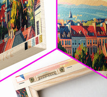 Cargar imagen en el visor de la galería, Ceske Budejovice Czech Wall Art, Panoramic Travel Poster, Panoramic Framed Canvas Print, City Wall Art, Wall Hanging Home Decor, Travel Art
