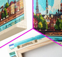 Carregar imagem no visualizador da galeria, Balashikha Russia Travel Art, City Art, Framed Canvas Print or Metal Wall Art, Europe Travel Poster, Panoramic Wall Art, Extra Wide Wall Art
