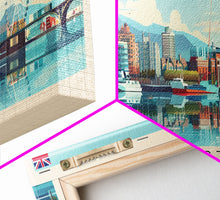 Cargar imagen en el visor de la galería, Belfast United Kingdom Travel Print Wall Art, Panoramic City Art, Travel Art, Wall Decor, Vacation Gift, Framed Canvas Print Or Metal Art
