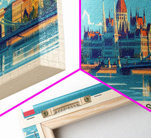 Carregar imagem no visualizador da galeria, Budapest Hungary Travel Art, City Art, Framed Canvas Print or Metal Wall Art, Europe Travel Poster, Panoramic Wall Art, Extra Wide Wall Art
