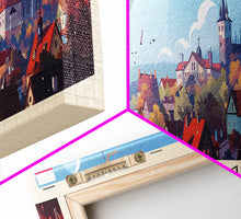 Load image into Gallery viewer, Bytom Poland Panoramic Travel Poster, Framed Canvas Print or Metal Wall Art, Travel Art, Home Decor, Panoramic Painting, Midcentury Art
