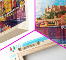 Carregar imagem no visualizador da galeria, Cagliari Italy Wall Art, Panoramic Travel Poster, Panoramic Framed Canvas Print, City Wall Art, Wall Hanging Home Decor, Travel Art
