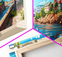 Cargar imagen en el visor de la galería, Cherepovets Russia Travel Print Wall Art, Panoramic City Art, Travel Art, Wall Decor, Vacation Gift, Framed Canvas Print Or Metal Art
