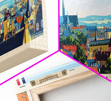 Load image into Gallery viewer, Dijon France Travel Art, City Art, Framed Canvas Print or Metal Wall Art, Europe Travel Poster, Panoramic Wall Art, Extra Wide Wall Art
