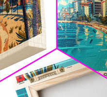 Load image into Gallery viewer, Durres Albania Travel Print Wall Art, Panoramic City Art, Travel Art, Wall Decor, Vacation Gift, Framed Canvas Print Or Metal Art
