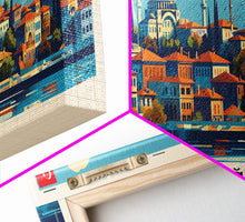 Load image into Gallery viewer, Elazig Turkey Wall Art, Panoramic Travel Poster, Panoramic Framed Canvas Print, City Wall Art, Wall Hanging Home Decor, Travel Art
