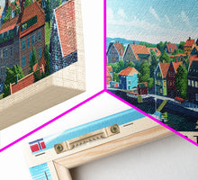 Carregar imagem no visualizador da galeria, Fredrikstad Norway Travel Art, City Art, Framed Canvas Print or Metal Wall Art, Europe Travel Poster, Panoramic Wall Art, Extra Wide Wall Art
