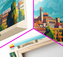 Cargar imagen en el visor de la galería, Fuenlabrada Spain Wall Art, Panoramic Travel Poster, Panoramic Framed Canvas Print, City Wall Art, Wall Hanging Home Decor, Travel Art
