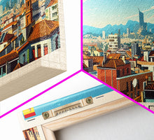 Load image into Gallery viewer, Getafe Spain Panoramic Travel Poster, Framed Canvas Print or Metal Wall Art, Travel Art, Home Decor, Panoramic Painting, Midcentury Art
