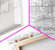 Load image into Gallery viewer, Fort Wayne Map, Nevada Map, Map Art, Minimalist Art, Wall Art, Canvas Art, Moving Gifts, Pool Room Décor, Bar Wall Art, Rustic Home Décor
