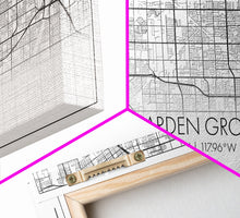 Carregar imagem no visualizador da galeria, Garden Grove City Map, Texas Map, Map Art, Minimalist Art, Wall Art, Canvas Art, Farmhouse Wall Art, Hunting Décor, College Apartment Art
