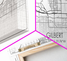 Load image into Gallery viewer, Gilbert City Map, Arizona Map, Map Art, Minimalist Art, Wall Art, Canvas Art, Lake House Décor, Ranch House Décor, Dorm Wall Décor, Home Art
