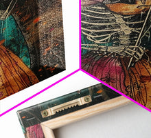 Load image into Gallery viewer, Day of the Dead Skeleton Playing Violin - Colorful Skeleton Art - Dia de los Muertos Inspired Print - Halloween Skeleton Decor
