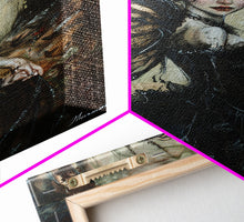 Load image into Gallery viewer, Dark Gothic Fairy with Butterfly Wings| Halloween Wall Art | Spooky Home Decor | Creepy Gothic Fairy Painting | Framed Canvas Print
