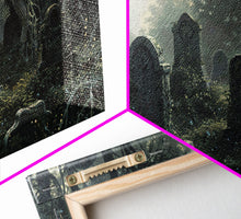 Load image into Gallery viewer, Dark Academia Wall Art, Framed Canvas Print, Spooky Halloween Wall Art, Halloween Wall Decor, Spooky Vibes, Victorian Oil Painting
