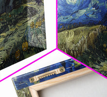 Load image into Gallery viewer, Starry Night Inspired Haunted Wind Mill, Framed Canvas Print, Spooky Halloween Wall Art
