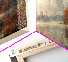 Carregar imagem no visualizador da galeria, Amadjuak Lake Panoramic Framed Canvas Print, Lake House Decor, Minimalist Art, Travel Poster, Scenic View, Nature Wall Art
