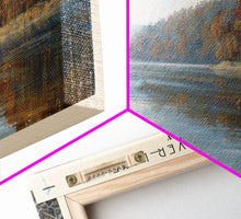 Load image into Gallery viewer, Barren River Lake Kentucky Framed Canvas Print, Panoramic Lake House Decor, Scenic View, Travel Poster, Rustic Art, Nature Scene
