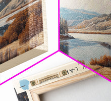 Load image into Gallery viewer, Bradley Lake Wyoming Framed Canvas Print, Panoramic Lake House Decor, Wall Art, Travel Poster, Rustic Lake Painting, Nature Art
