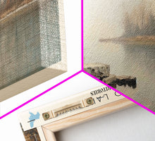 Carregar imagem no visualizador da galeria, Buffalo Lake Framed Canvas Print, Panoramic Lake House Decor, Wall Art, Travel Poster, Modern Lake Painting, Nature Art
