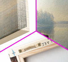 Carregar imagem no visualizador da galeria, Burt Lake Michigan Framed Canvas Print, Panoramic Lake House Decor, Wall Art, Travel Poster, Rustic Lake Painting, Nature Art
