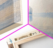 Cargar imagen en el visor de la galería, Chippewa Lake Ohio Framed Canvas Print, Lake House Decor, Panoramic Wide Art, Travel Poster, Modern Lake Painting, Nature Art
