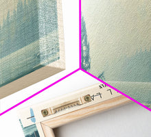 Cargar imagen en el visor de la galería, Churchill Lake Framed Canvas Print, Panoramic Lake House Decor, Wide Wall Art, Travel Poster, Modern Lake Painting, Nature Art
