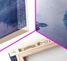 Cargar imagen en el visor de la galería, Contwoyto Lake Framed Canvas Print, Lake House Decor, Panoramic Wide Art, Travel Poster, Rustic Lake Painting, Home Decor
