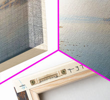 Load image into Gallery viewer, Coralville Lake Iowa Framed Canvas Print, Lake House Art, Panoramic Wide Art, Travel Poster, Modern Lake Painting, Nature Art
