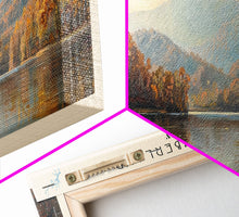 Load image into Gallery viewer, Cumberland Lake Framed Canvas Print, Lake House Art, Panoramic Wall Art, Travel Poster, Modern Lake Painting, Nature Art
