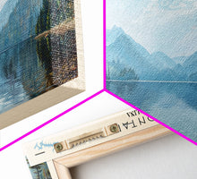 Load image into Gallery viewer, Lake Fontana North Carolina Framed Canvas Print, Lake House Decor, Panoramic Wall Art, Travel Poster, Beautiful Lake Painting, Home Art
