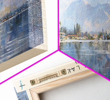 Load image into Gallery viewer, South Lake California Panoramic Framed Canvas Print, Lake House Decor, Wall Art, Travel Poster, Serene Landscape, Modern Art
