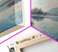 Load image into Gallery viewer, Table Rock Lake Missouri Panoramic Wall Art, Framed Canvas Print, Lake House Decor, Travel Poster, Beautiful Lake Scene, Living Room Decor
