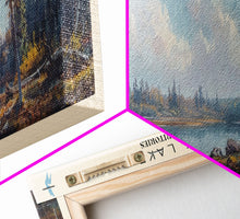 Load image into Gallery viewer, Trout Lake Canada Northwest Territories Panoramic Wall Art, Framed Canvas Print, Lake House Decor, Travel Poster, Beautiful Lake Scene, Home Decor
