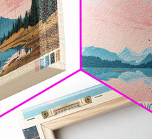 Carregar imagem no visualizador da galeria, Glendo Reservoir Wyoming Framed Canvas Print, Panoramic Art, Midcentury Modern, Pop Art, Bedroom Decor, Travel Poster, Nature Painting, Home Decor
