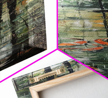 Load image into Gallery viewer, Elegant Koi Fish Swimming Serene Water Garden Nature Art Framed Canvas Print Tall Art Japanese Style Art
