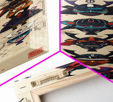 Carregar imagem no visualizador da galeria, Canvas Print Traditional Japanese Samurai Helmets Collection, Intricate Details In Warrior Masks, Bold Cultural Decor For Any Space
