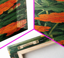 Load image into Gallery viewer, Delicate Pastel Flowers on Tall Stems Framed Canvas Print - Japanese Art Skinny Wall Décor
