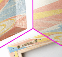 Load image into Gallery viewer, Abstract Patterns Swirling Japanese Design In Ukiyo-e Art On Framed Canvas Print Tall Skinny Wood Block Modern Wall Decor
