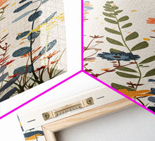 Load image into Gallery viewer, Colorful Wildflowers Whimsical Arrangement Set Against Light Background Tall Framed Canvas Print Brightening Any Space
