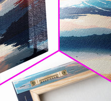 Load image into Gallery viewer, Skinny Art Tall Art Framed Canvas Print Japanese Style Art Mount Fuji At Sunrise Reflection Wood Block Print Ukiyo-e Feng Shui Wall Art
