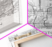 Carregar imagem no visualizador da galeria, Arlington Street Map, Texas Map, City Art, Travel Map, Home Office Art, Family Gift, Modern Art, Wall Art, Canvas Print, Canvas Wall Art
